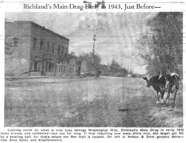 Downtown Richland in 1943
