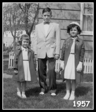 Jim, Shirley, and Barbara - 1957 - Easter Jim, Shirley, and Barbara - 1957 - Easter