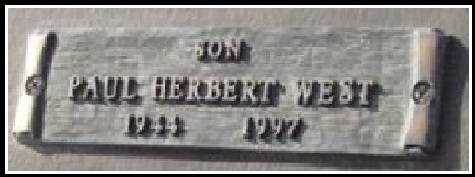Paul West - Headstone Paul West - Headstone