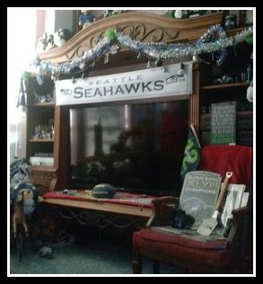 memorial to a Seahawks fan