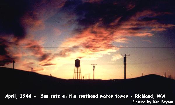 Richland's Southend - sunset in '46